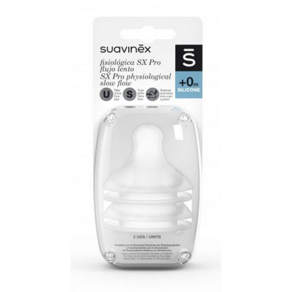 Φυσιολογική θηλή σιλικόνης Suavinex sx pro small 2 τμχ 0+ μηνών στο Bebe Maison