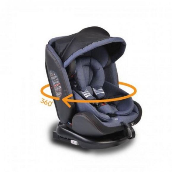 Κάθισμα αυτοκινήτου Cangaroo 0-36kg isofix 360° Pilot  Denim στο Bebe Maison