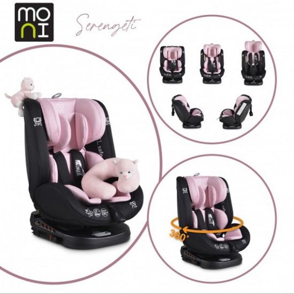 Κάθισμα αυτοκινήτου 360 Cangaroo Serengeti pink isofix 360° 0-36 κιλά στο Bebe Maison