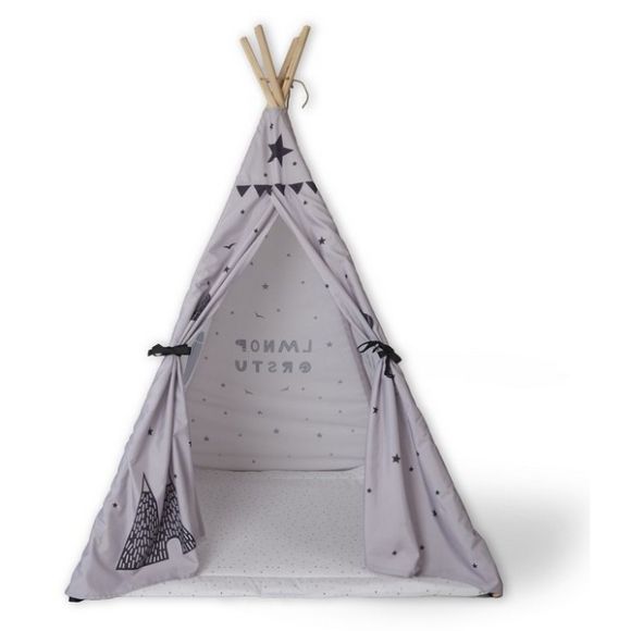 CHILDREN'S TENT FUNNA BABY TEPEE STORY GRAY στο Bebe Maison