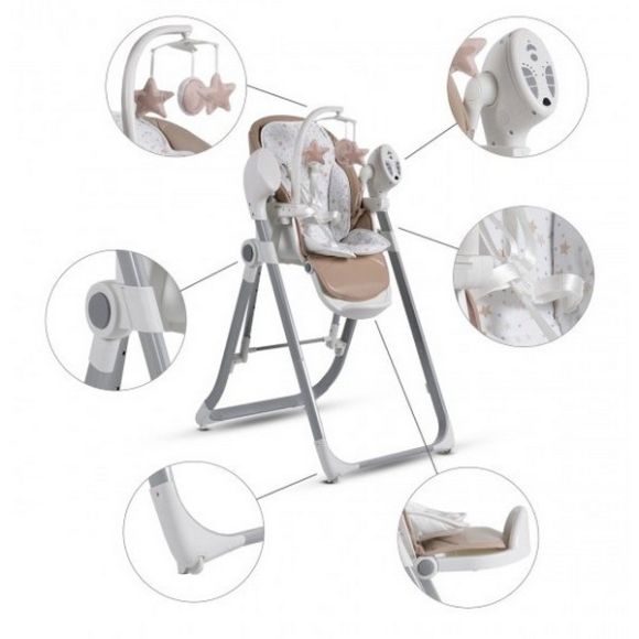 Cangaroo 2 in 1 Baby Chair and Cot Pudding Beige στο Bebe Maison