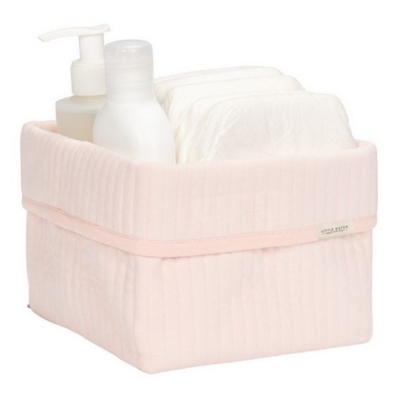 Changing basket small Little Dutch pure soft pink στο Bebe Maison