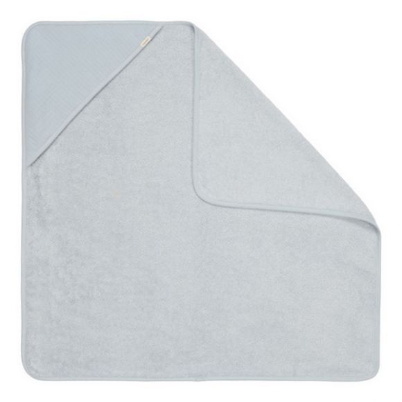 Βρεφική μπουρνουζοπετσέτα Little Dutch pure soft blue 75 x 75 στο Bebe Maison