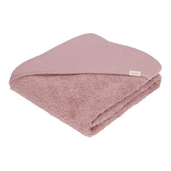 Βρεφική μπουρνουζοπετσέτα Little Dutch pure mauve 75 x 75 στο Bebe Maison