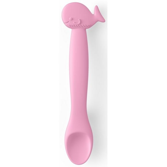 Βρεφικό κουτάλι σιλικόνης Suavinex animal whale pink στο Bebe Maison