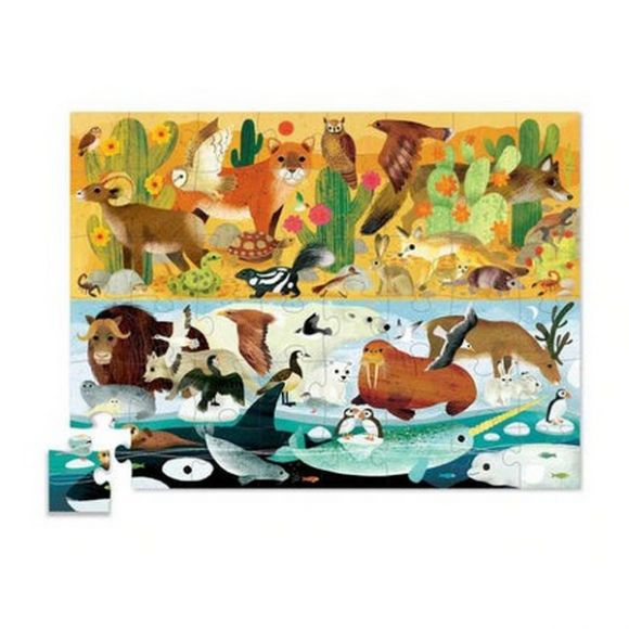 48 Piece Jigsaw Puzzle Opposite Crocodile Creek Hot and cold στο Bebe Maison