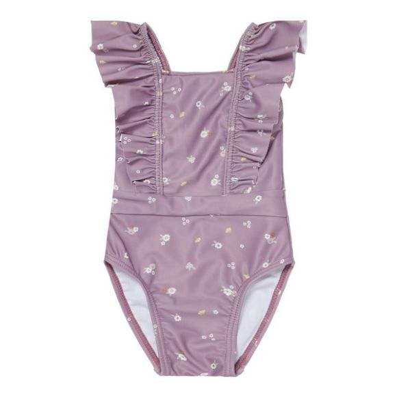 Ολόσωμο μαγιό με βολάν Little Dutch Mauve Blossom στο Bebe Maison