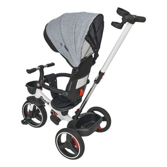 Ποδηλατάκι τρίκυκλο 360° Bebe Stars Spark γκρι στο Bebe Maison