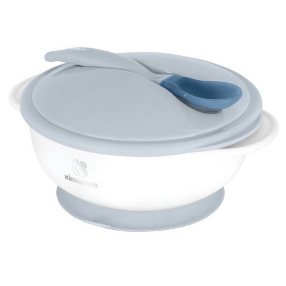 Bowl with heat sensing spoon Blue στο Bebe Maison