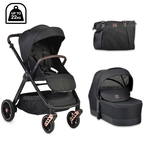 Πολυκαρότσι 3 σε 1 Cangaroo Macan black με κάθισμα i-size στο Bebe Maison