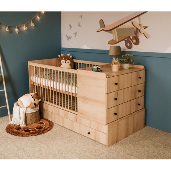 Παιδικό κρεβάτι με συρτάρι Klups Kompact 3 σε 1 beech 120*80cm στο Bebe Maison