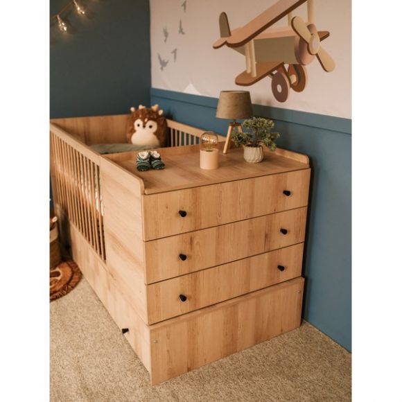 Παιδικό κρεβάτι με συρτάρι Klups Kompact 3 σε 1 beech 120*80cm στο Bebe Maison