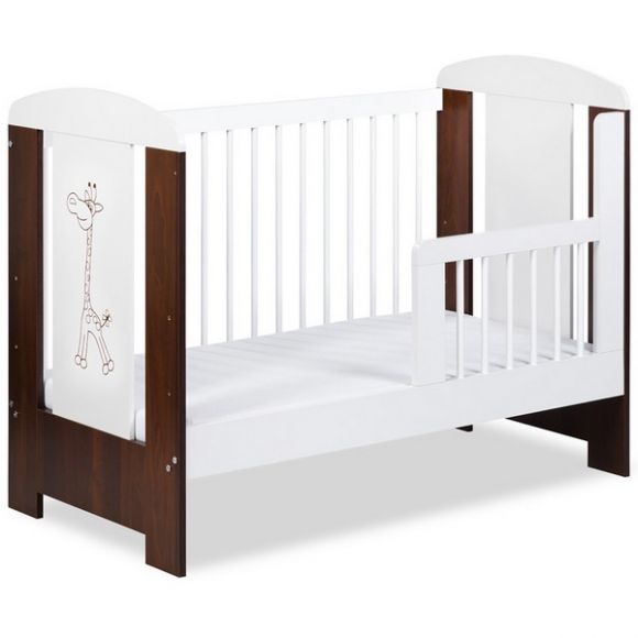 Βρεφικό κρεβάτι Klups Giraffe λευκό - καρυδί 120*60cm στο Bebe Maison