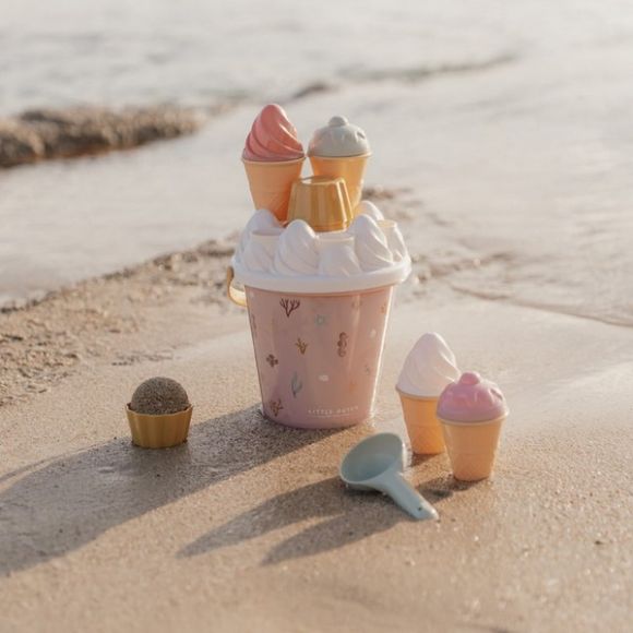 Σετ κουβαδάκια παραλίας Little Dutch Ice Cream Ocean Dreams Ροζ στο Bebe Maison