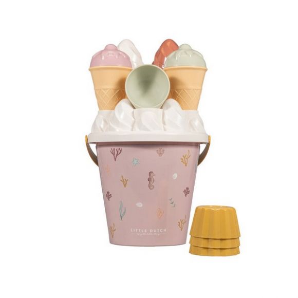 Σετ κουβαδάκια παραλίας Little Dutch Ice Cream Ocean Dreams Ροζ στο Bebe Maison