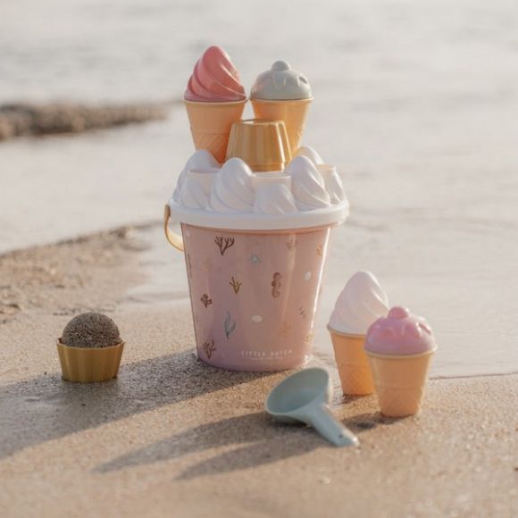 Σετ κουβαδάκια παραλίας Little Dutch Ice Cream Ocean Dreams Ροζ στο Bebe Maison