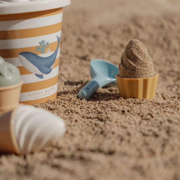 Σετ κουβαδάκια παραλίας Little Dutch Ice Cream Ocean Dreams Μπλε στο Bebe Maison