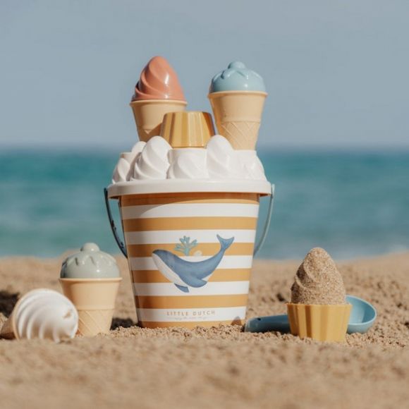 Σετ κουβαδάκια παραλίας Little Dutch Ice Cream Ocean Dreams Μπλε στο Bebe Maison