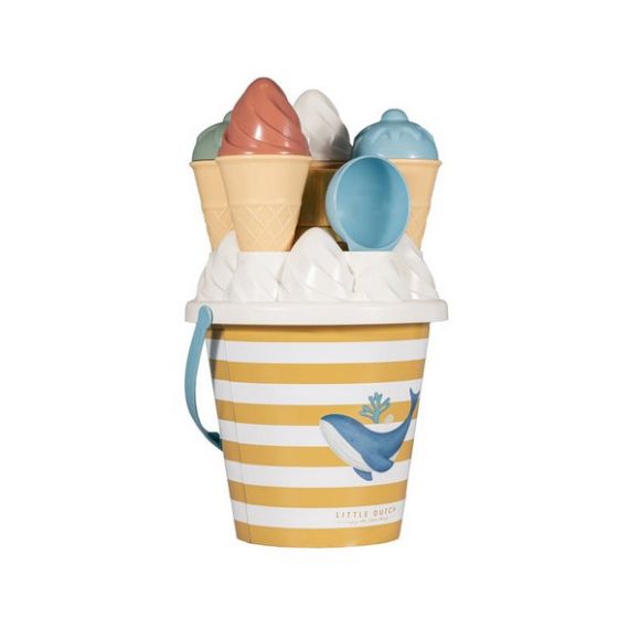 Σετ κουβαδάκια παραλίας Little Dutch Ice Cream Ocean Dreams Μπλε στο Bebe Maison