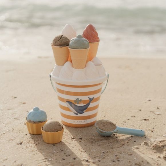 Σετ κουβαδάκια παραλίας Little Dutch Ice Cream Ocean Dreams Μπλε στο Bebe Maison