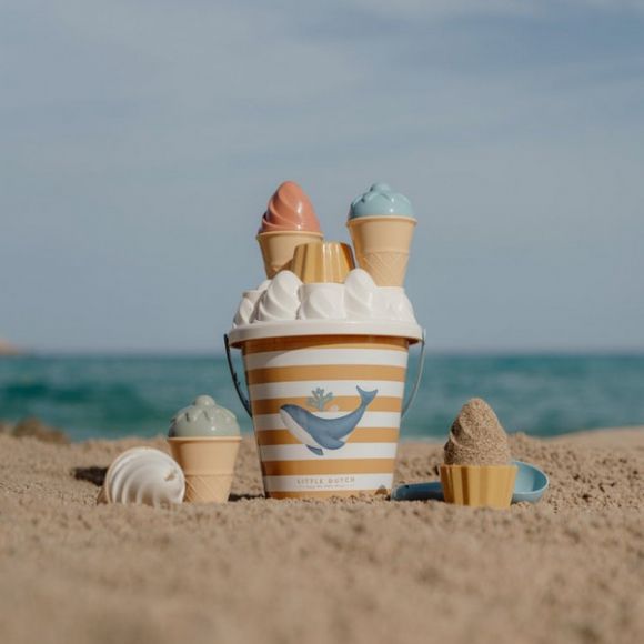 Σετ κουβαδάκια παραλίας Little Dutch Ice Cream Ocean Dreams Μπλε στο Bebe Maison