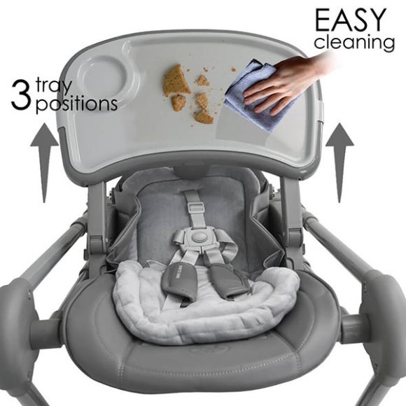 Καρέκλα Φαγητού-Κούνια Bebe Stars Nuovo 2σε1 Grey στο Bebe Maison
