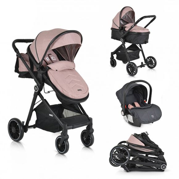 Πολυκαρότσι 2 σε 1 Moni Rio pink στο Bebe Maison
