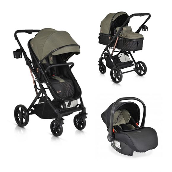 Πολυκαρότσι 3 σε 1 Moni Rafaello olive green στο Bebe Maison