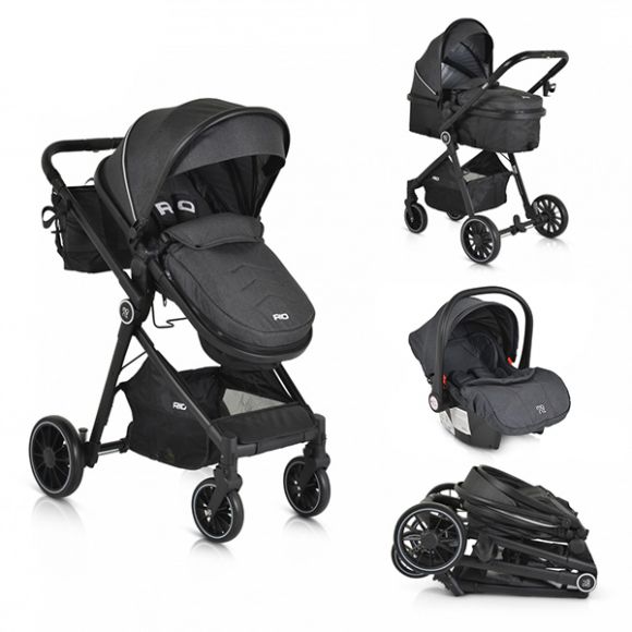 Πολυκαρότσι 3 σε 1 Moni Rio black στο Bebe Maison