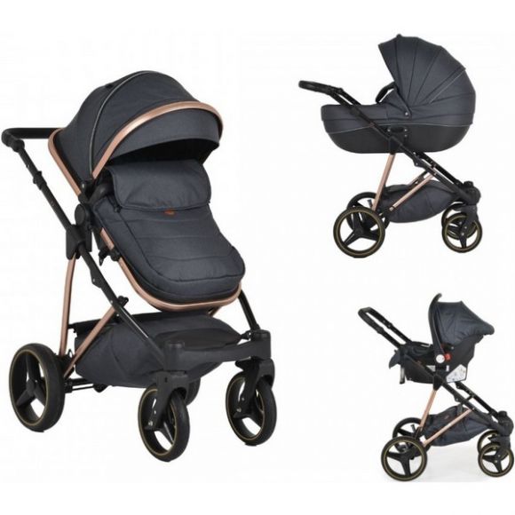 Πολυκαρότσι 3 σε 1 Moni Florence Black στο Bebe Maison