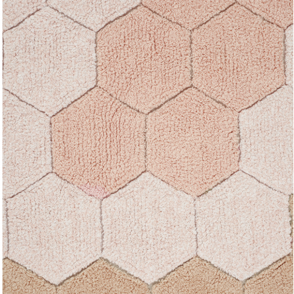 Χαλί δωματίου στρόγγυλο Lorena Canals Round Honeycomb Rose 140 εκ. στο Bebe Maison
