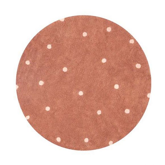 Χαλί δωματίου στρογγυλό Lorena Canals Dot - Chestnut 140 εκ. στο Bebe Maison