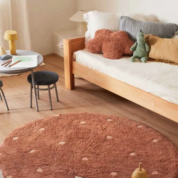 Χαλί δωματίου στρογγυλό Lorena Canals Dot - Chestnut 140 εκ. στο Bebe Maison