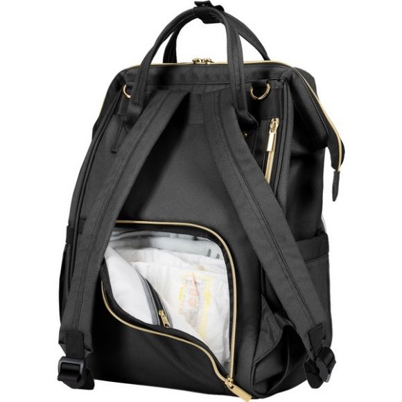 Τσάντα αλλαξιέρα / σακίδιο πλάτης Kikka Boo Siena Black Gold στο Bebe Maison