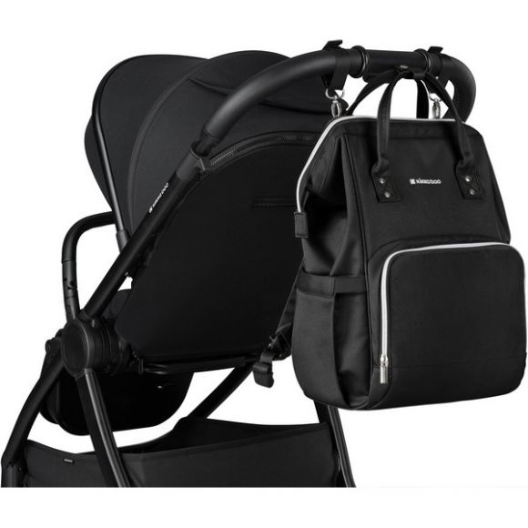 Τσάντα αλλαξιέρα / σακίδιο πλάτης Kikka Boo Siena Black Silver στο Bebe Maison