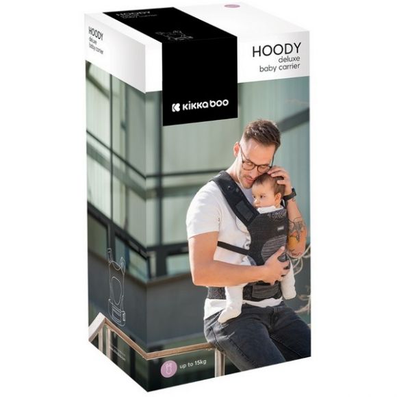 Μάρσιπος Kikka BooHoody Fly knit Black στο Bebe Maison