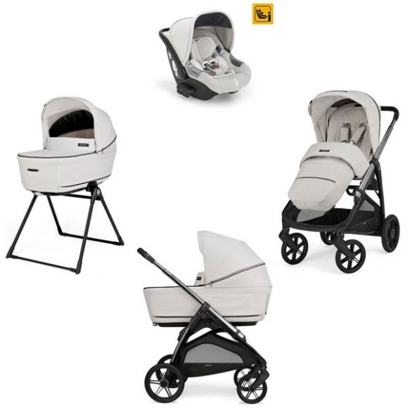 Πολυκαρότσι 3 σε 1 Inglesina Aptica Quattro Opal Ivory με σκελετό Litio Black στο Bebe Maison