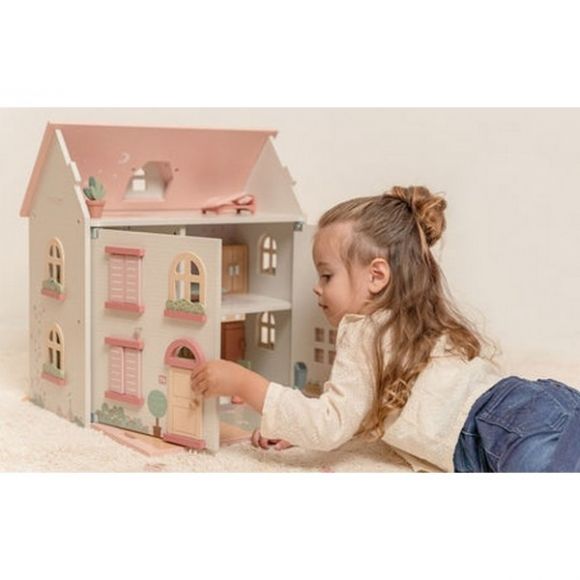Ξύλινο κουκλόσπιτο Little Dutch FSC ροζ στο Bebe Maison