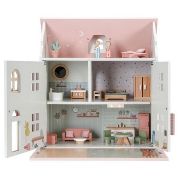 Ξύλινο κουκλόσπιτο Little Dutch FSC ροζ στο Bebe Maison