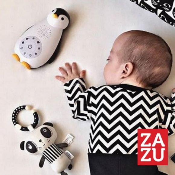 Επαναφορτιζόμενo παιχνίδι Zazu  με λευκούς ήχους Zoe Πιγκουίνος στο Bebe Maison