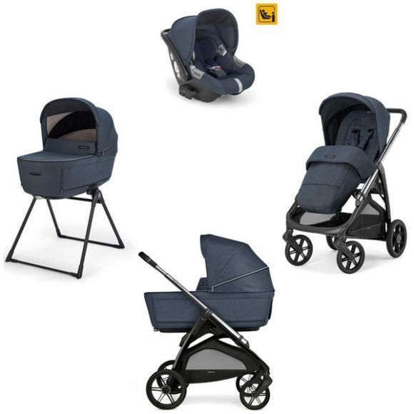 Πολυκαρότσι 3 σε 1 Inglesina Aptica Quattro Resort Blue με σκελετό Litio Black στο Bebe Maison