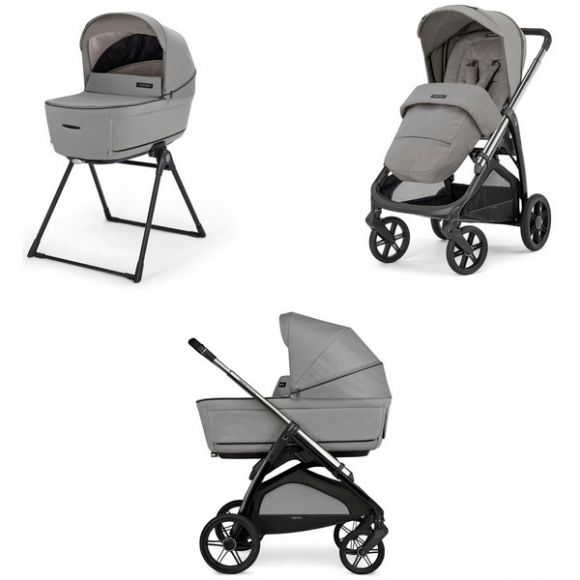 Πολυκαρότσι 2 σε 1 Inglesina Aptica Duo Platinum Grey με σκελετό Litio Black στο Bebe Maison