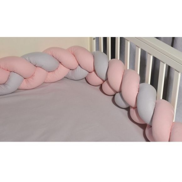 Πλεξούδα Oliver τριπλή ροζ γκρι 3205 στο Bebe Maison