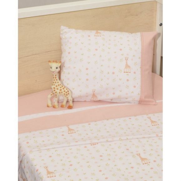 Σετ σεντόνια κούνιας με λάστιχο Sophie La Girafe σχέδιο 502 στο Bebe Maison