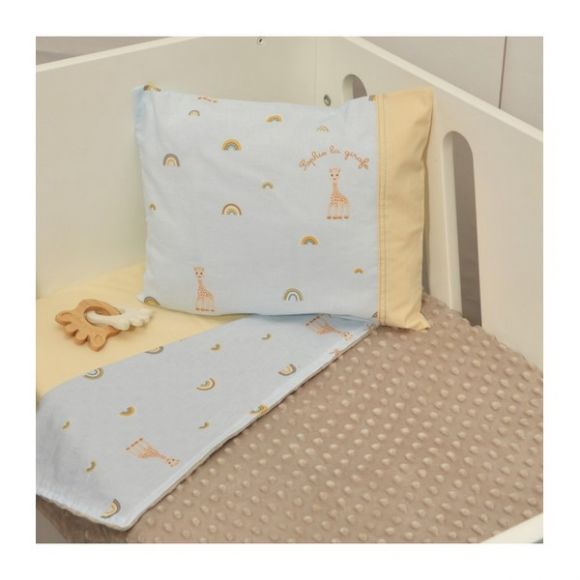 Κουβέρτα κρεβατιού Sophie La Girafe minky διπλής όψης σχέδιο 504 στο Bebe Maison