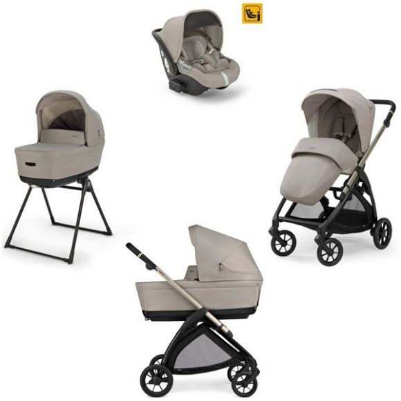 Πολυκαρότσι 3 σε 1 Inglesina  Electa Quattro Battery Beige με σκελετό Iridio Black στο Bebe Maison