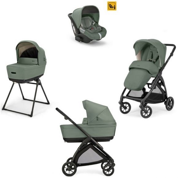 Πολυκαρότσι 3 σε 1 Inglesina Electa Quattro Murray green με σκελετό Total Black στο Bebe Maison