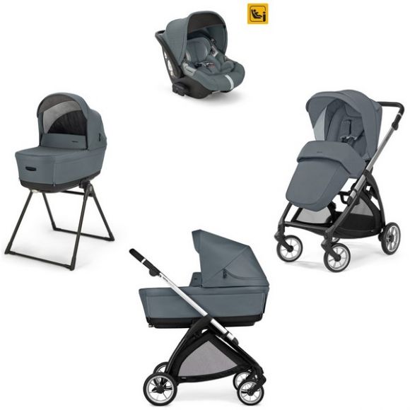Πολυκαρότσι 3 σε 1 Inglesina Electa Quattro Union grey με σκελετό Silver Black στο Bebe Maison