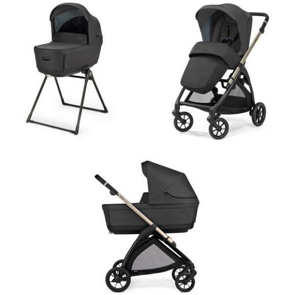 Πολυκαρότσι 2 σε 1 Inglesina Electa Duo Upper Black με σκελετό Iridio Black στο Bebe Maison