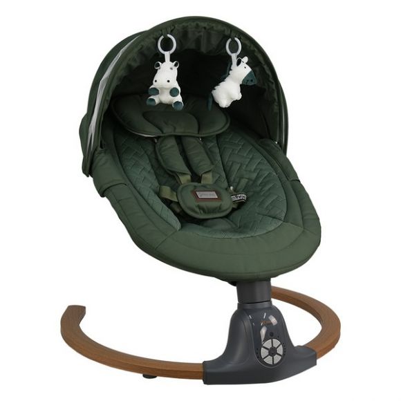 Ηλεκτρική Κούνια Bebe stars Fluffy Forest Green 257-176 στο Bebe Maison
